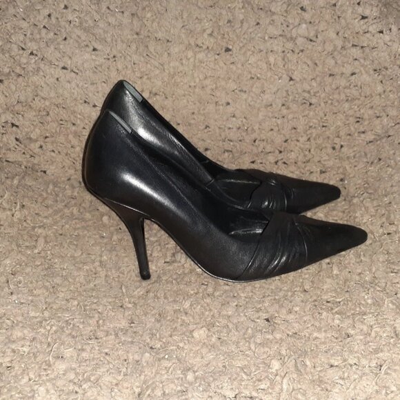 MAJE-Paris-Black Leather Pointy Toe Pumps-Size 36-NEW/NO BOX/TAGS - Picture 4 of 7